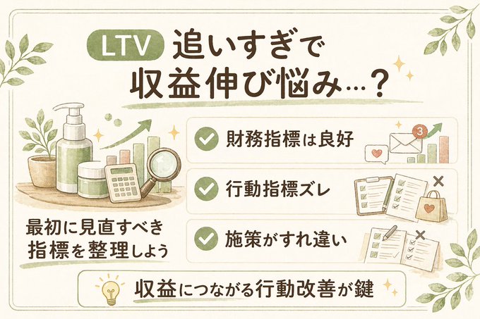 収益がLTVで改善しない原因とは？EC業界の指標の使い分け