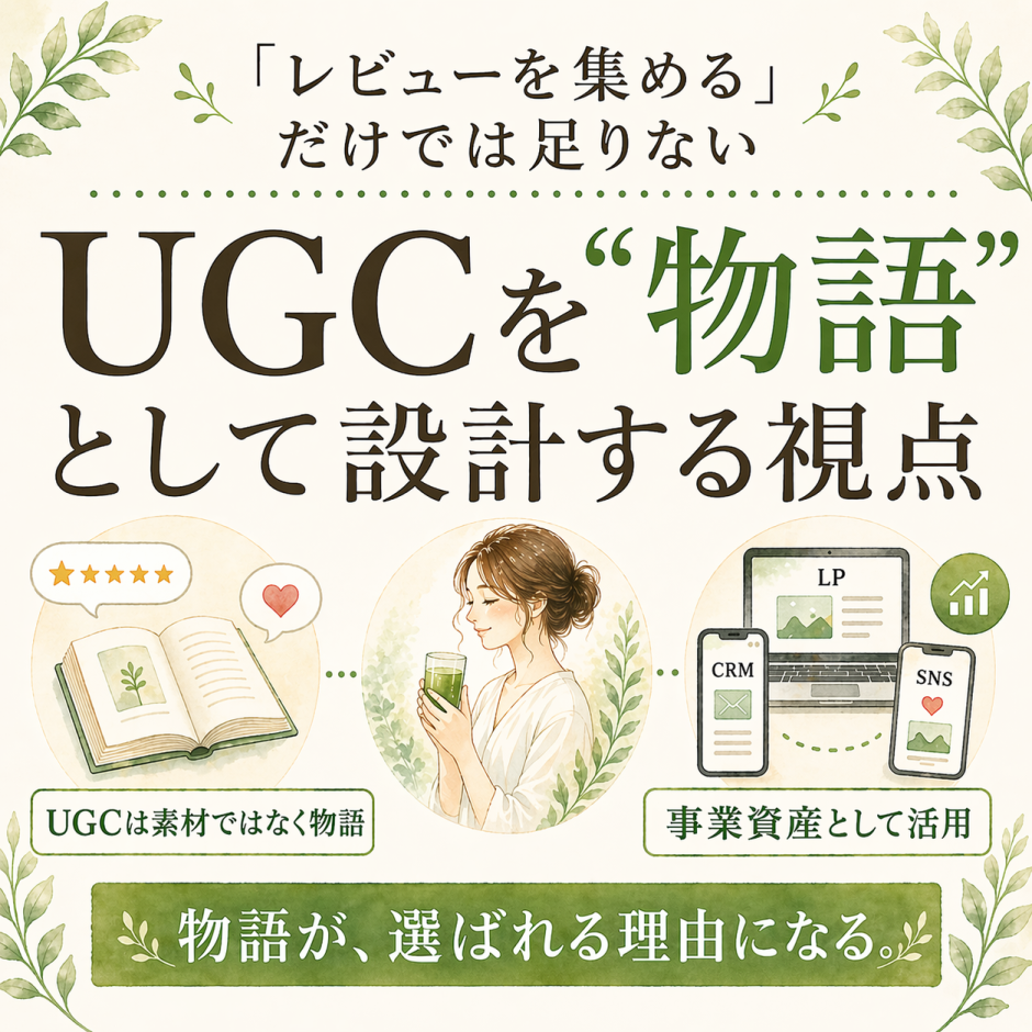 UGCマーケティング戦略の図解｜レビューを物語として設計する3ステップ