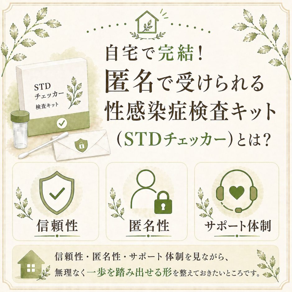 自宅で完結！匿名で受けられる性感染症検査キット（STDチェッカー）とは？