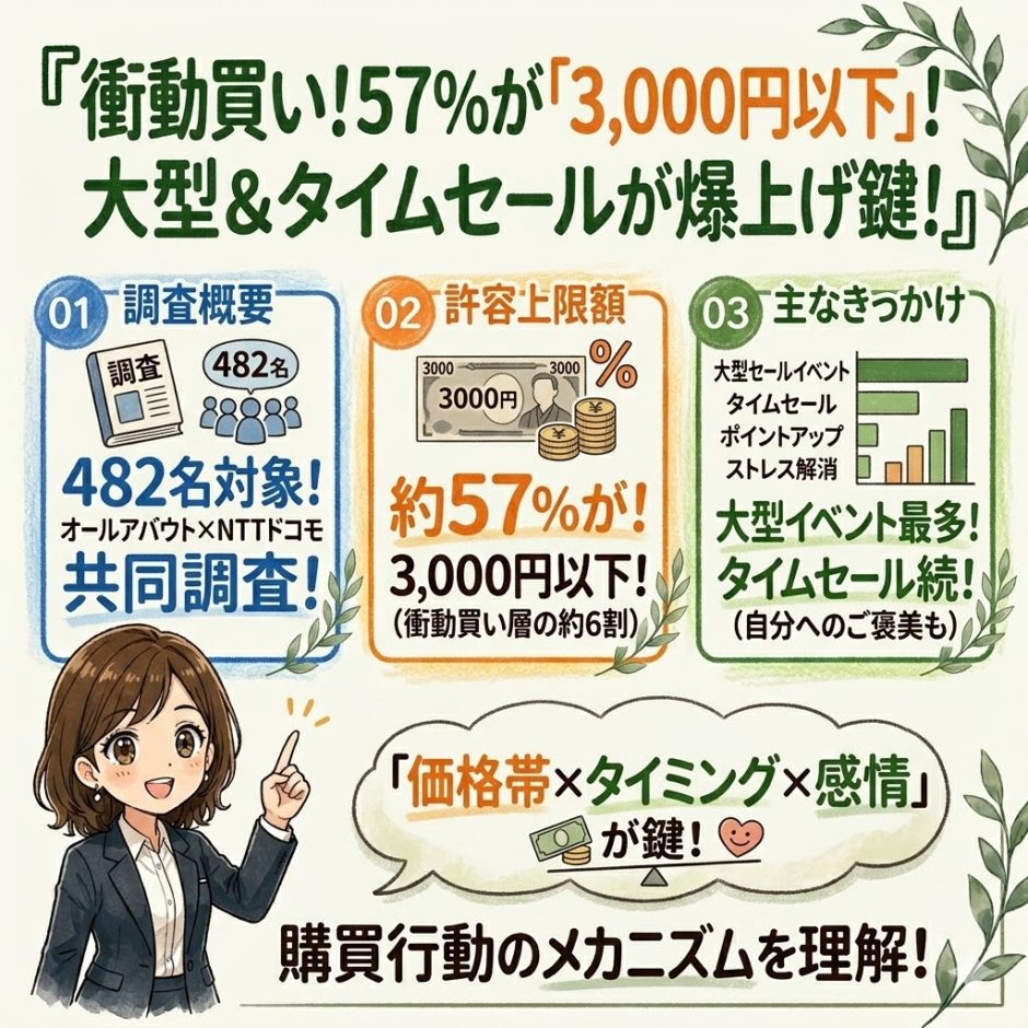 衝動買いの境界線は3,000円。
