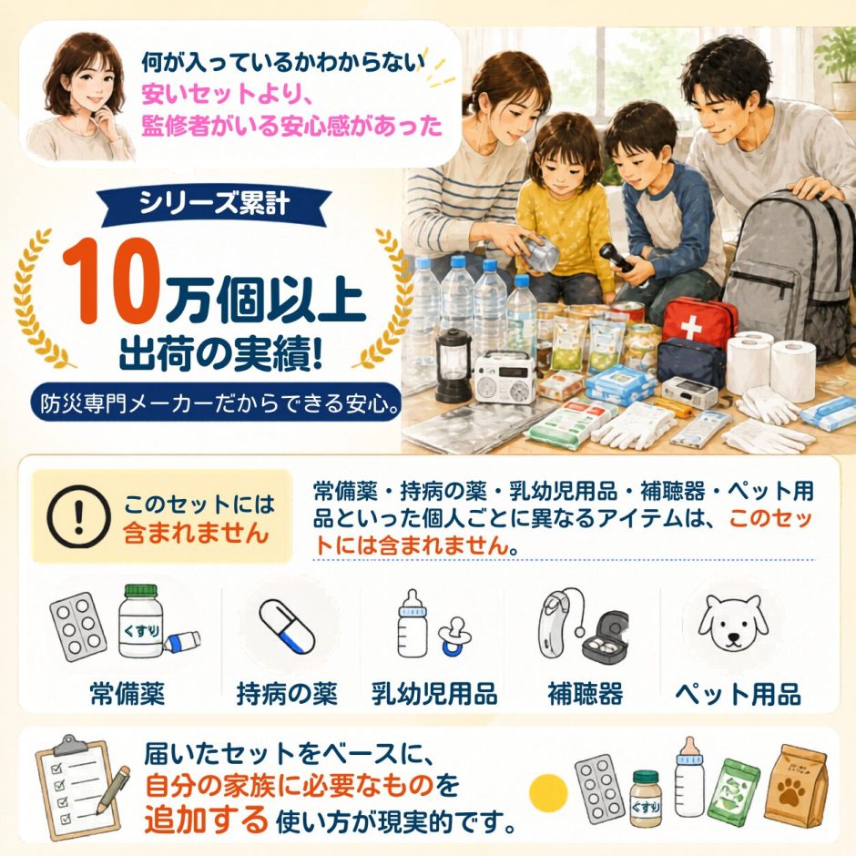 薬剤師監修の防災かばん