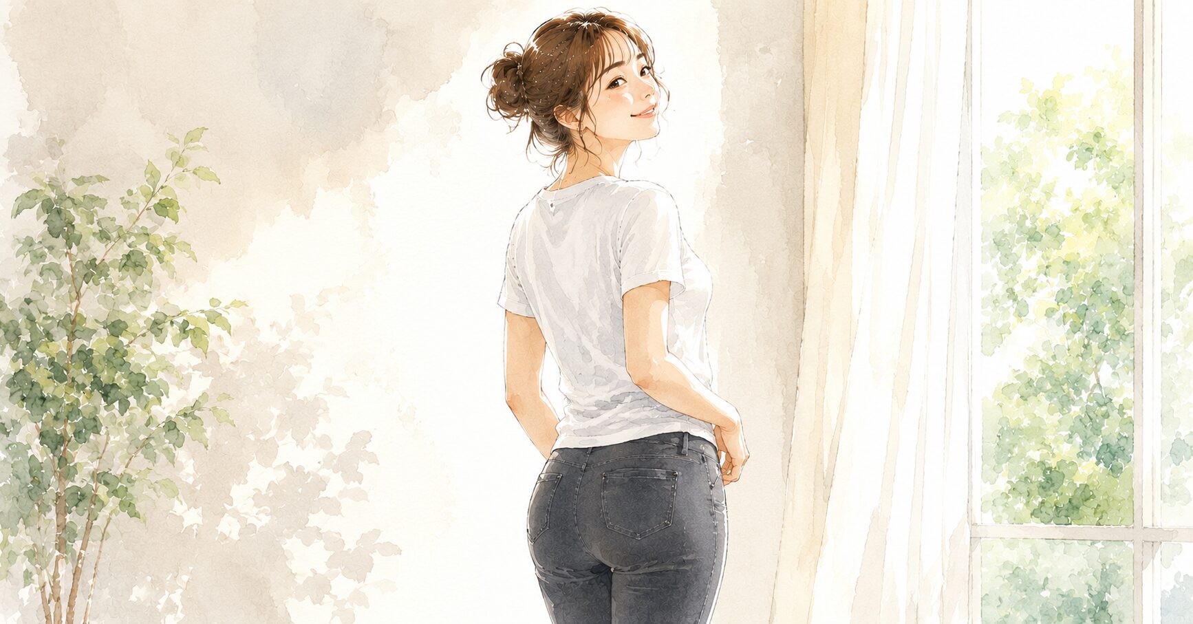 パンツラインが見えない自然なシルエット