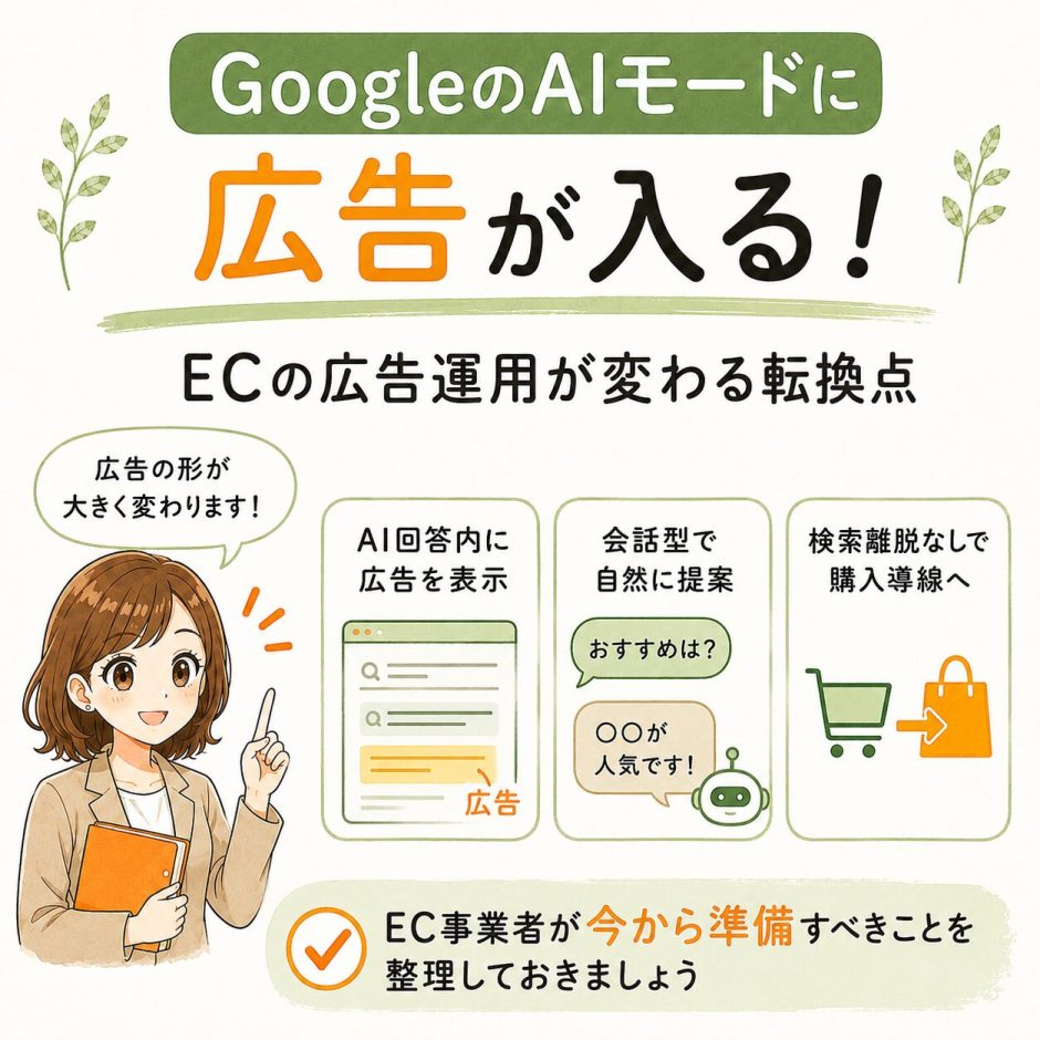 GoogleのAIモードに広告が入る。