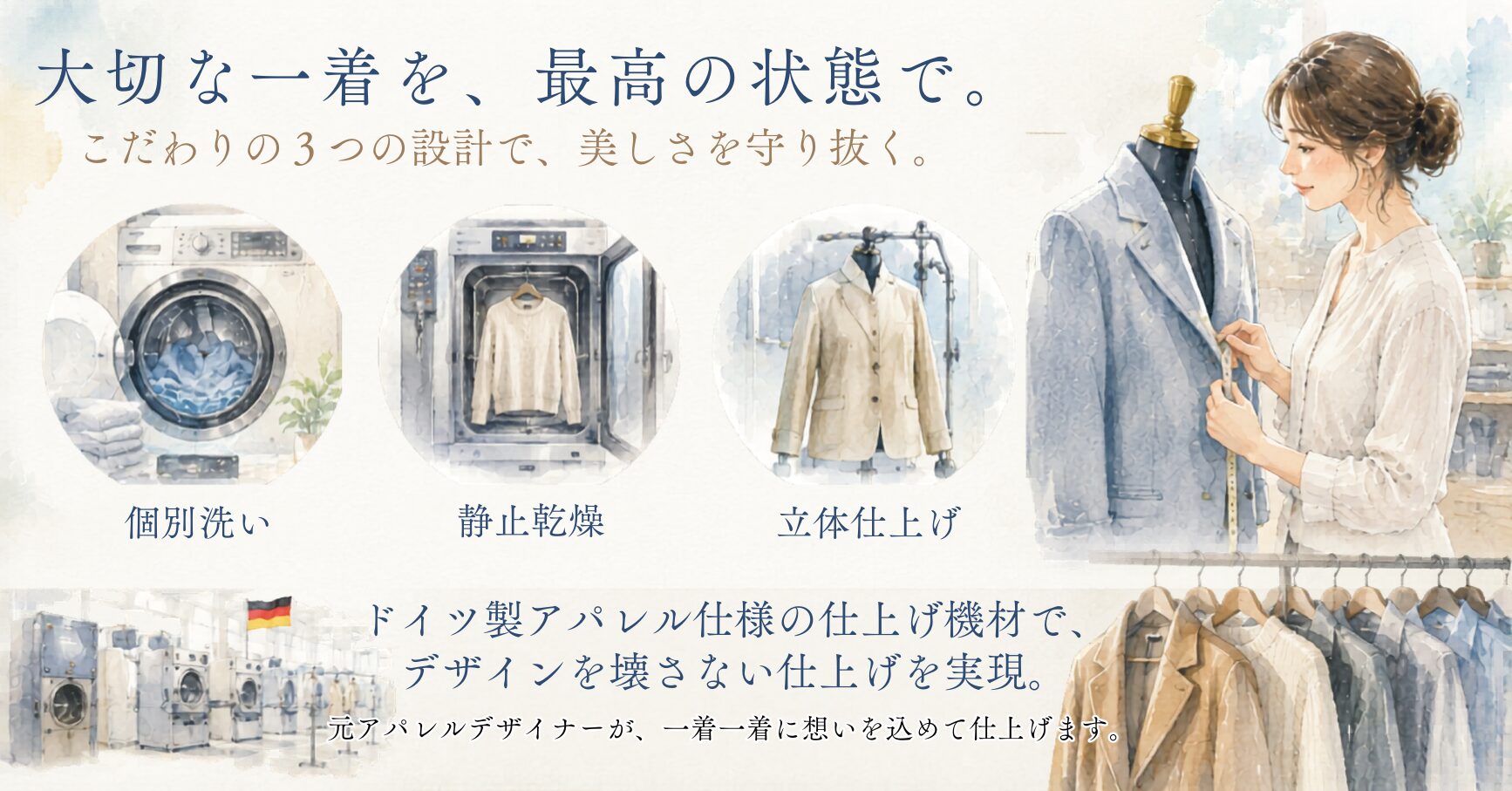 個別洗い・立体仕上げをレビュー