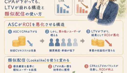 Meta広告はASCだけでは顧客の質は上がらない。ROIで見るべき理由と類似配信の設計