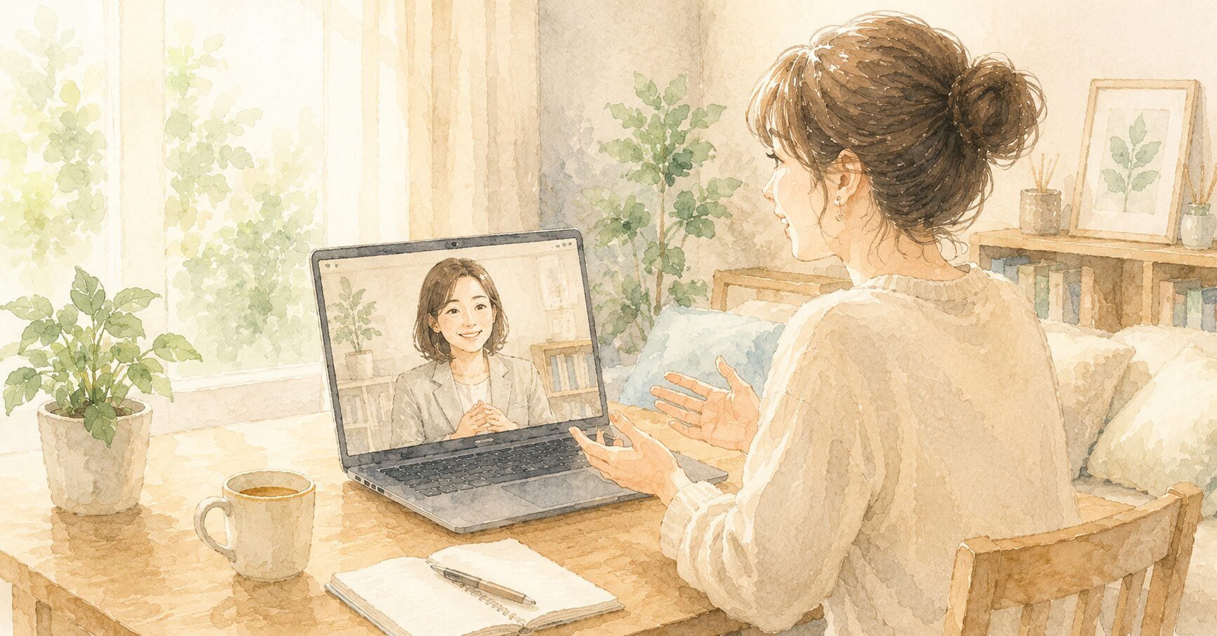 公認心理師と話す人