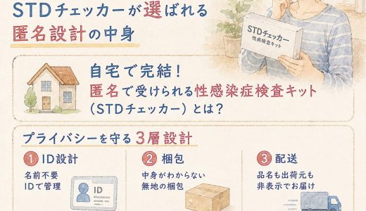 家族にバレずに性病検査を受けたい。STDチェッカーが選ばれる匿名設計の中身