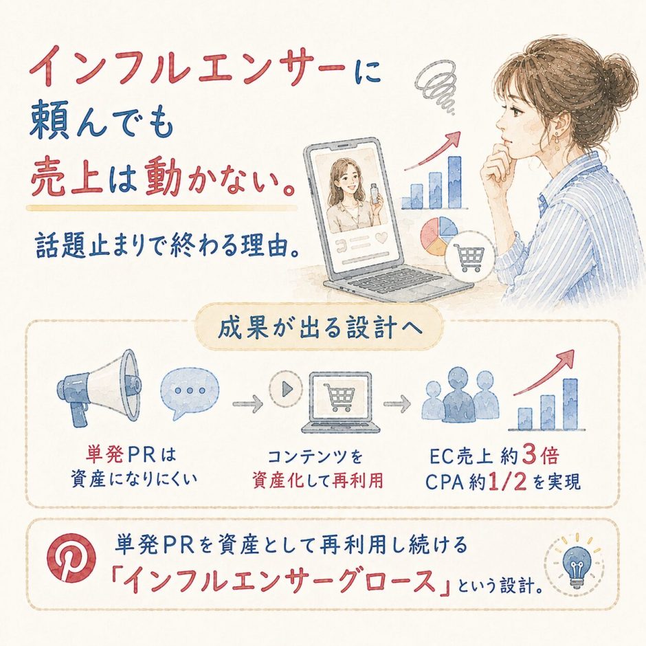 「インフルエンサーグロース」という設計